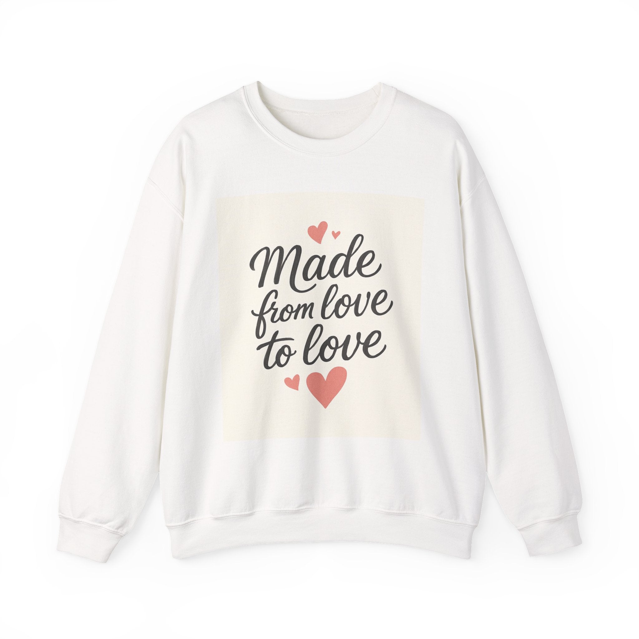 Love Sweatshirt, Valentine's Day Gift, Cozy Unisex Jumper, Heart Print Pullover, Romantic Apparel