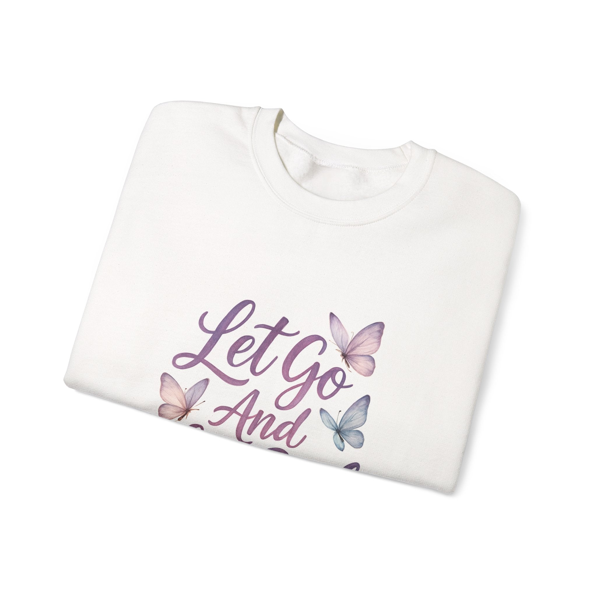 Religious Sweatshirt, Christian Let Go & let God Design, Inspirational Jumper, Unisex Pullover, Religious Apparel, Faith Crewneck, Spiritual