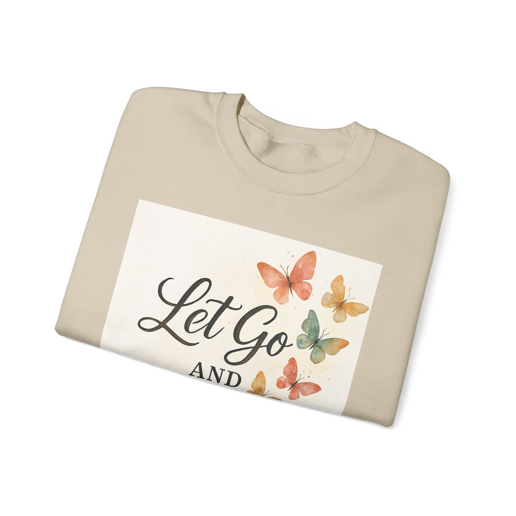 Religious Sweatshirt, Christian Apparel, Inspirational Jumper, Faithful Crew Neck, Let Go & Let God Design