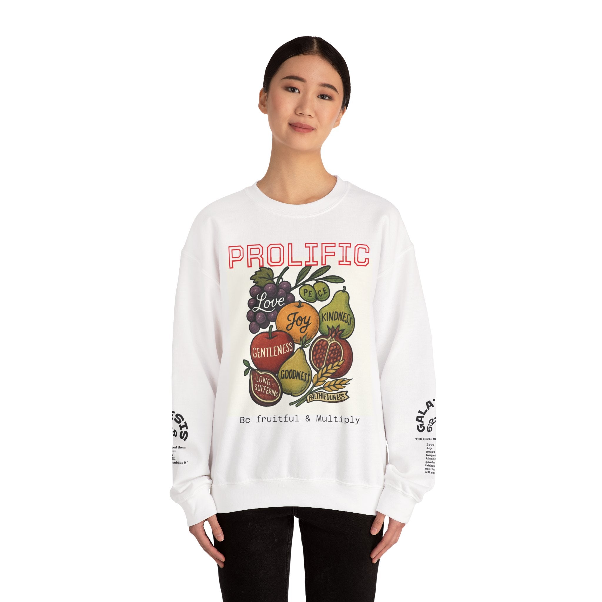 Prolific Crewneck Sweatshirt — Inspirational 'Prolific' Graphic Sweatshirt
