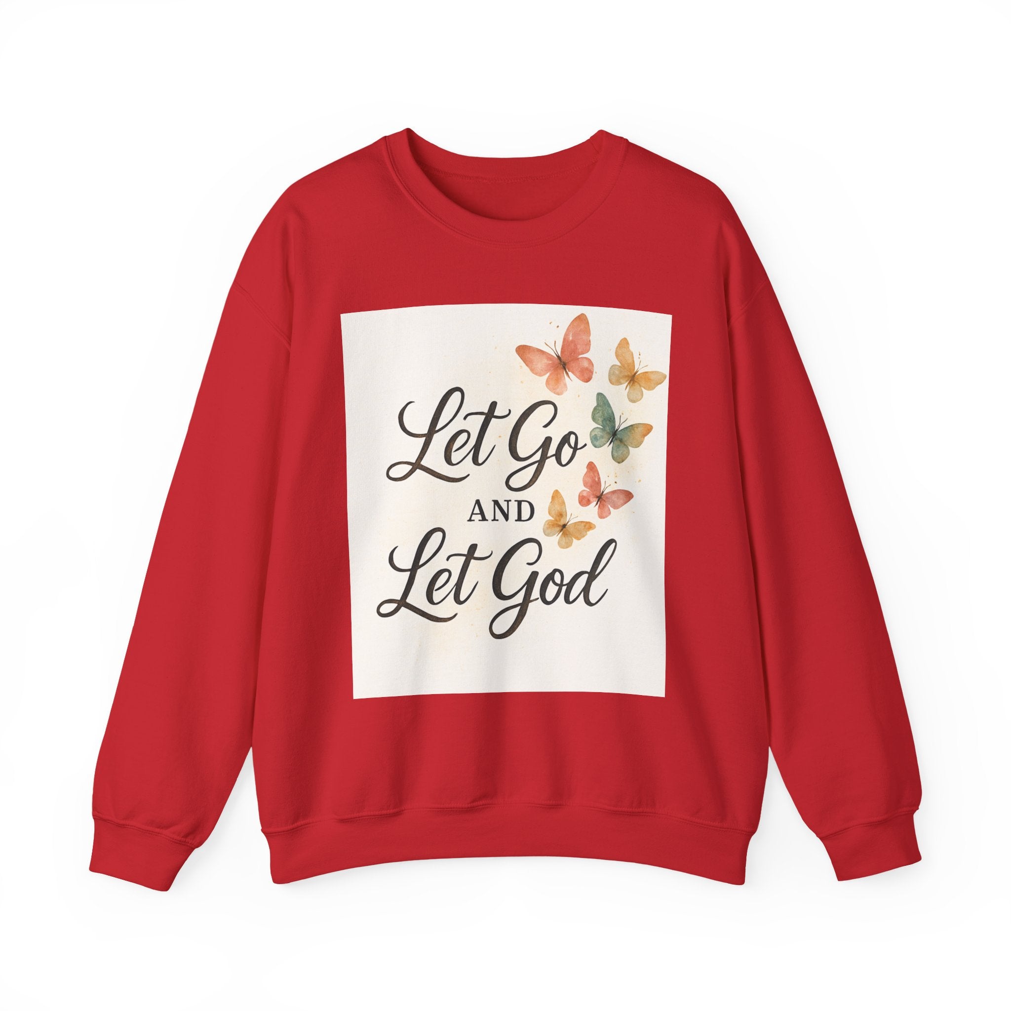 Religious Sweatshirt, Christian Apparel, Inspirational Jumper, Faithful Crew Neck, Let Go & Let God Design