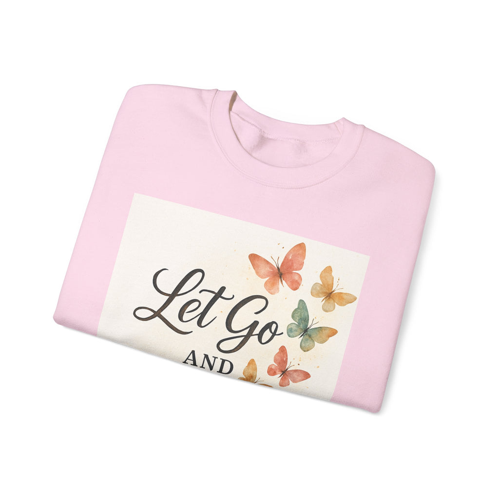Religious Sweatshirt, Christian Apparel, Inspirational Jumper, Faithful Crew Neck, Let Go & Let God Design