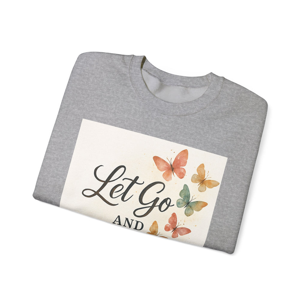 Religious Sweatshirt, Christian Apparel, Inspirational Jumper, Faithful Crew Neck, Let Go & Let God Design