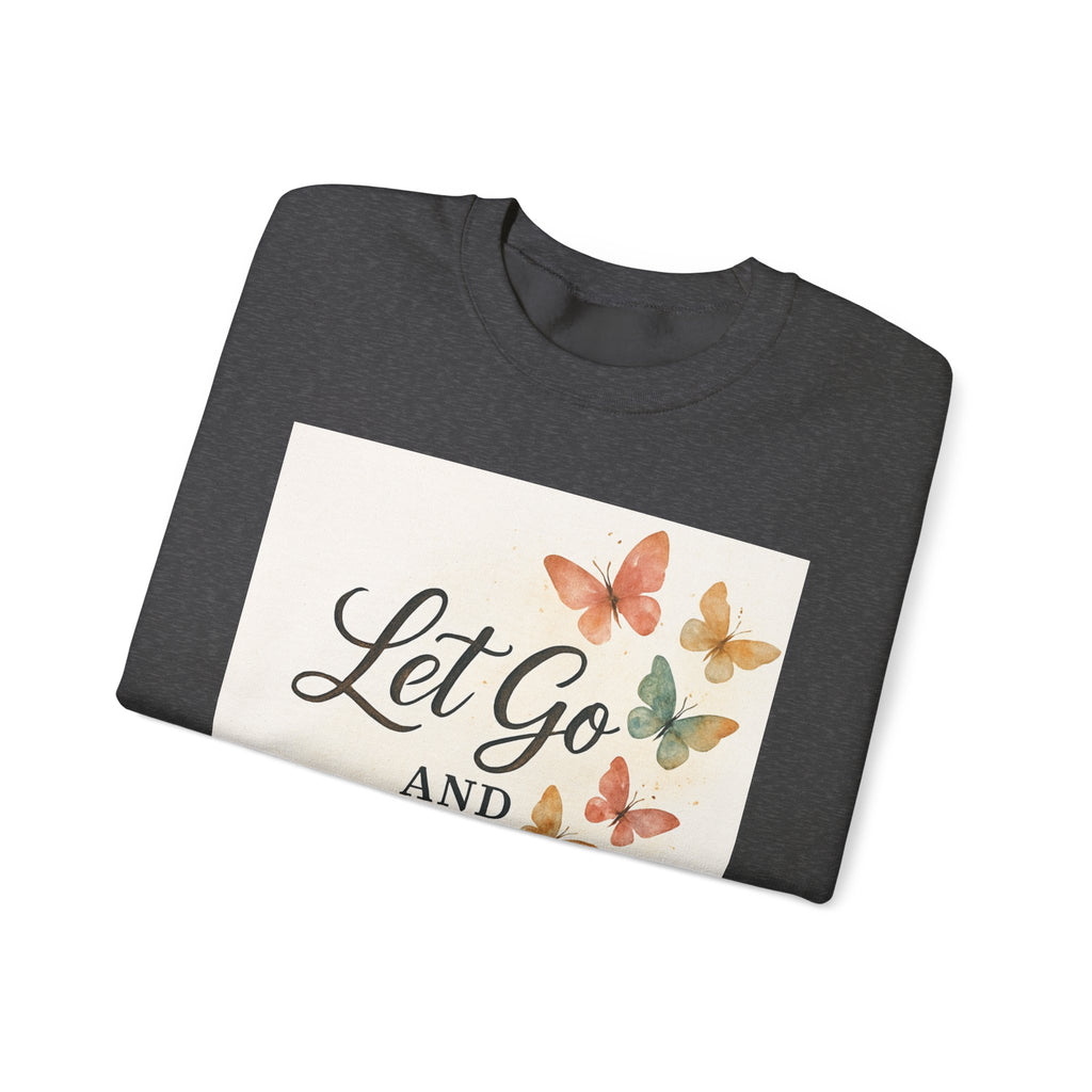 Religious Sweatshirt, Christian Apparel, Inspirational Jumper, Faithful Crew Neck, Let Go & Let God Design