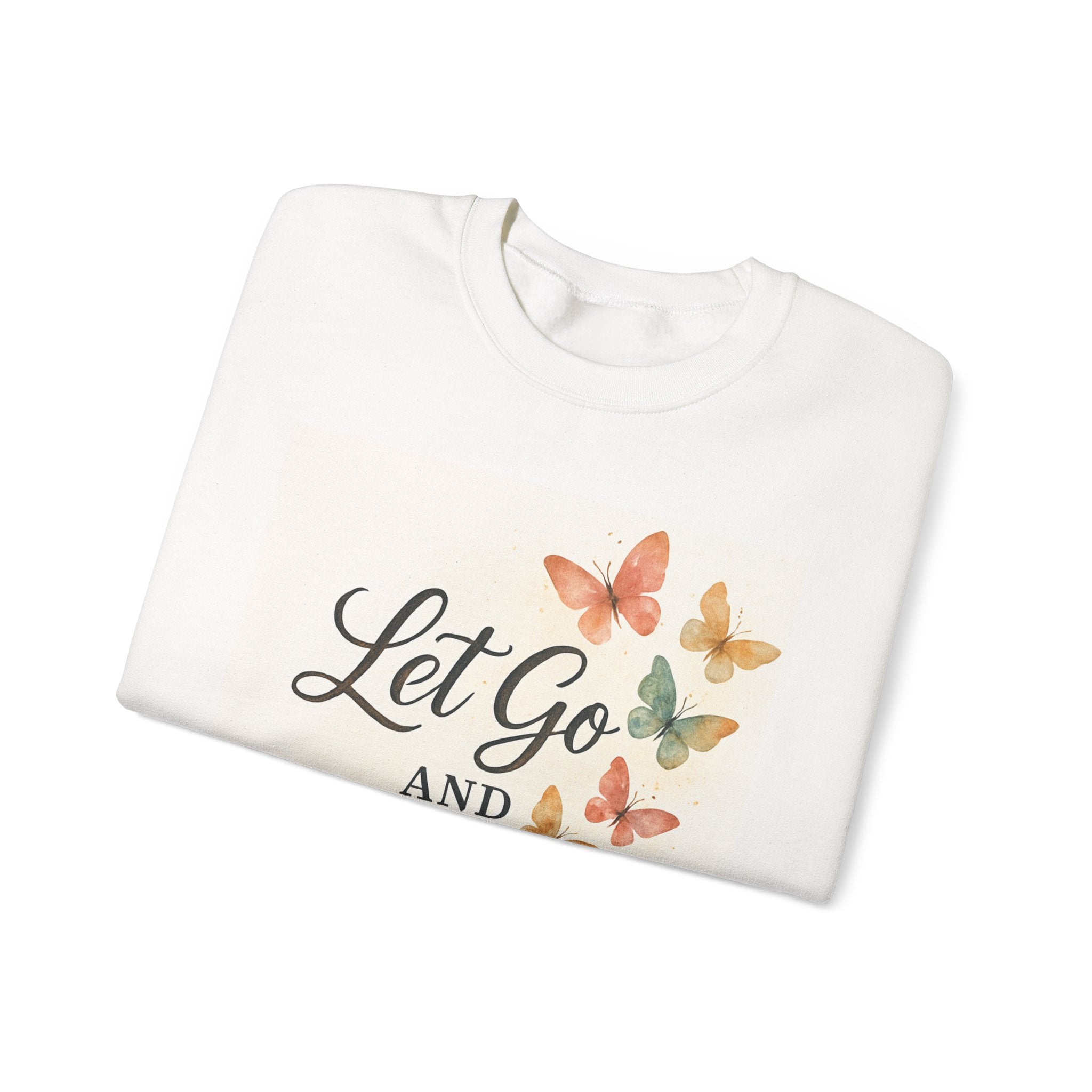 Religious Sweatshirt, Christian Apparel, Inspirational Jumper, Faithful Crew Neck, Let Go & Let God Design