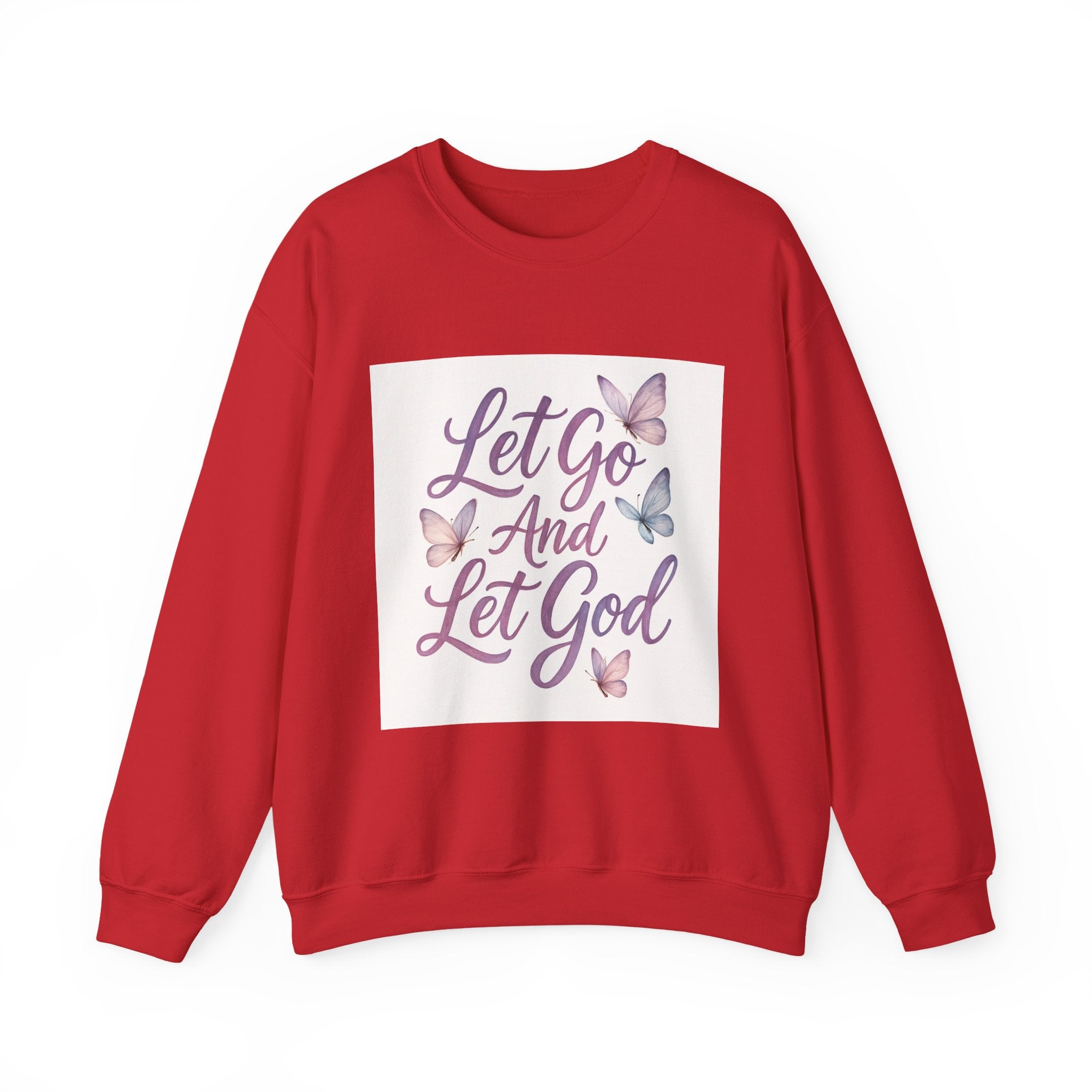 Religious Sweatshirt, Christian Let Go & let God Design, Inspirational Jumper, Unisex Pullover, Religious Apparel, Faith Crewneck, Spiritual